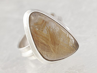 Rutilated Quartz Ring in Sterling Silver